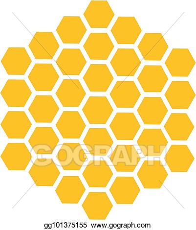 Honeycomb clipart hexagon. Vector stock bee honey