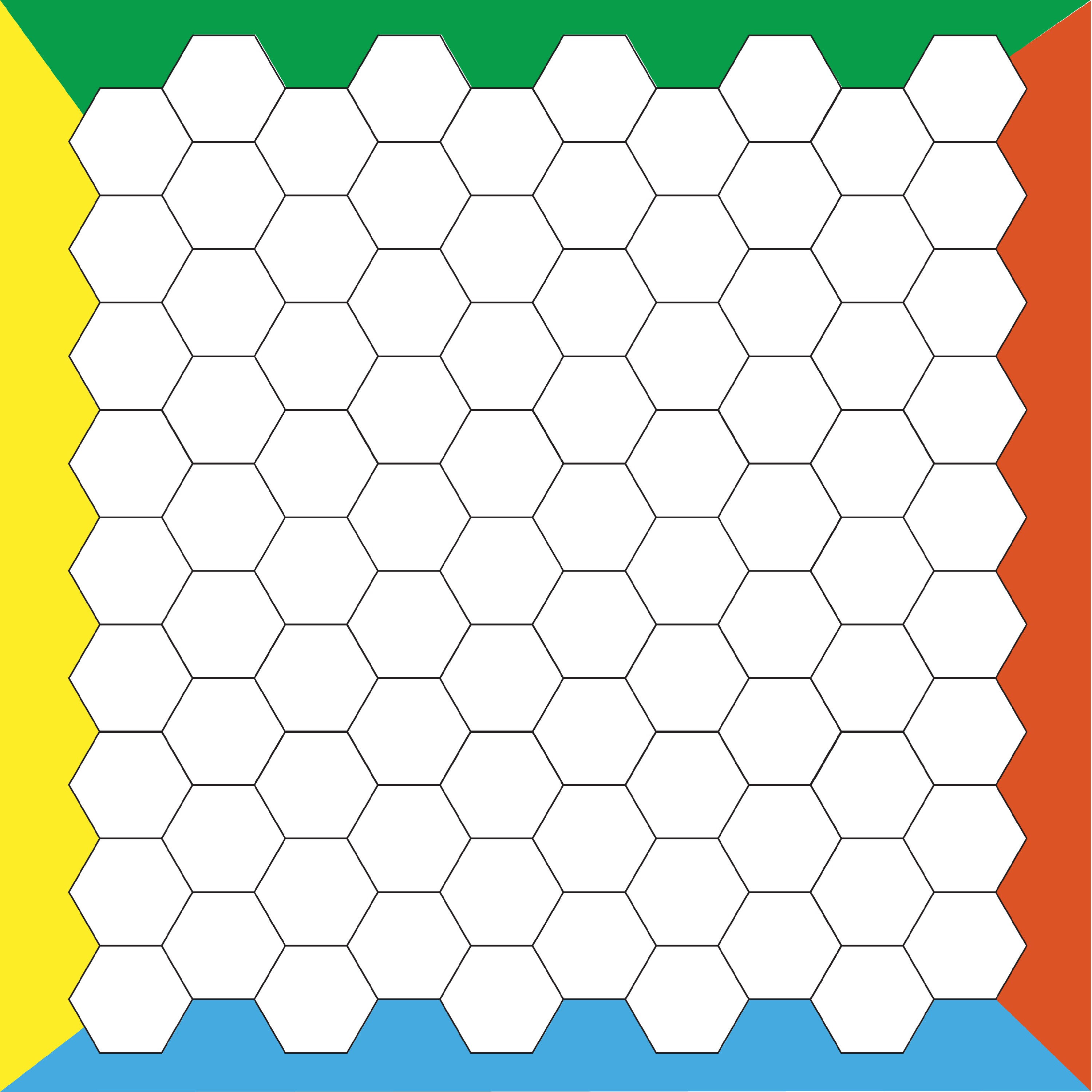 Transparent Hex Grid / It's foldable and about a2 in size, one hex is