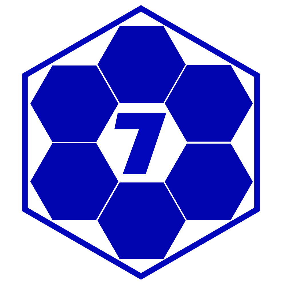 hexagon clipart blue