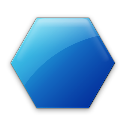 hexagon clipart blue