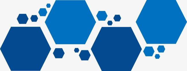 Category frames in text. Hexagon clipart blue