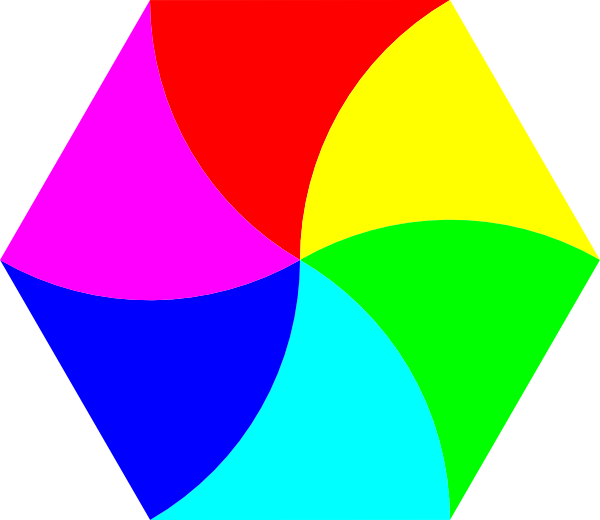 triangular clipart colourful