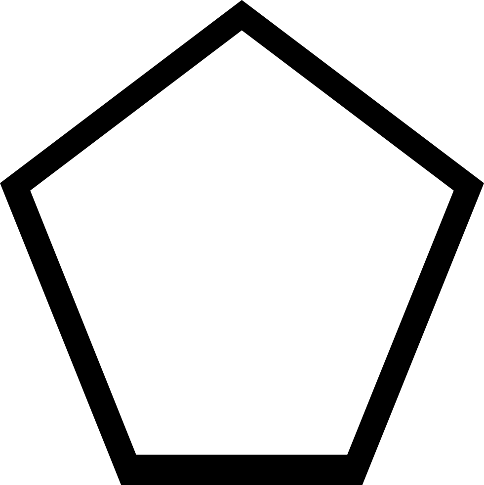 Hexagon clipart geometry. Pentagon geometric shape transprent