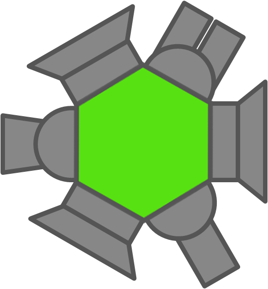 Hexagon clipart green. Image mega png diep