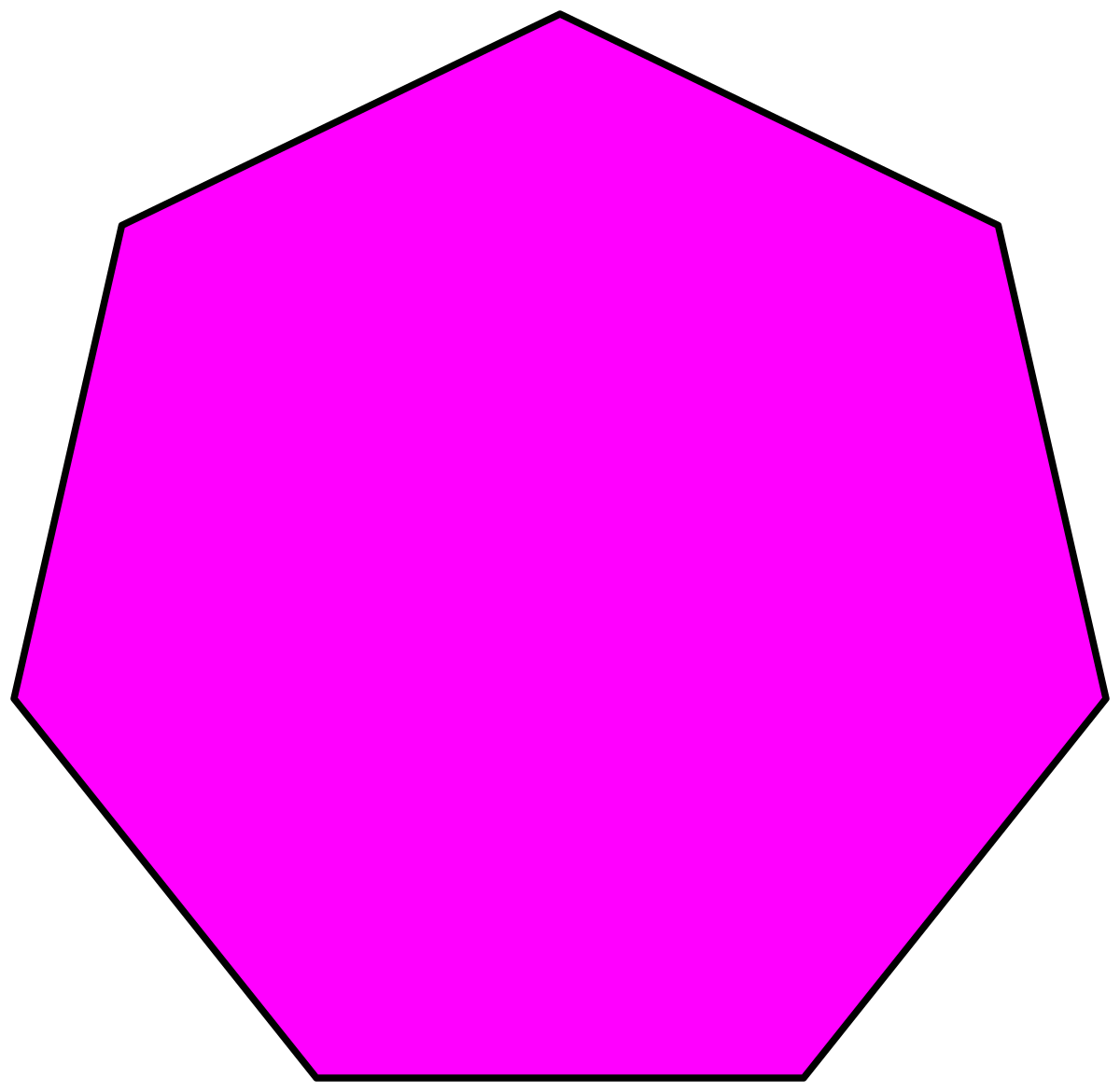 hexagon clipart heptagon shape. 