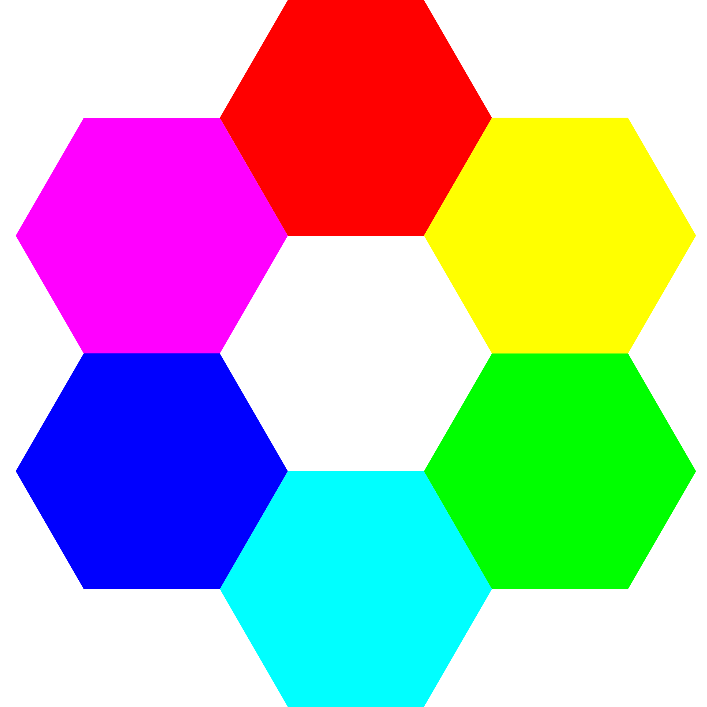 Hexagon clipart hexagonal. Color hexagons big image