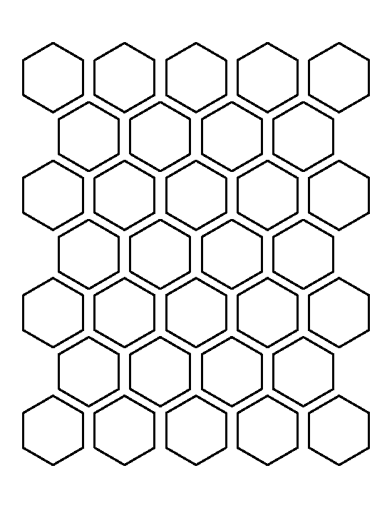 hexagon clipart printable