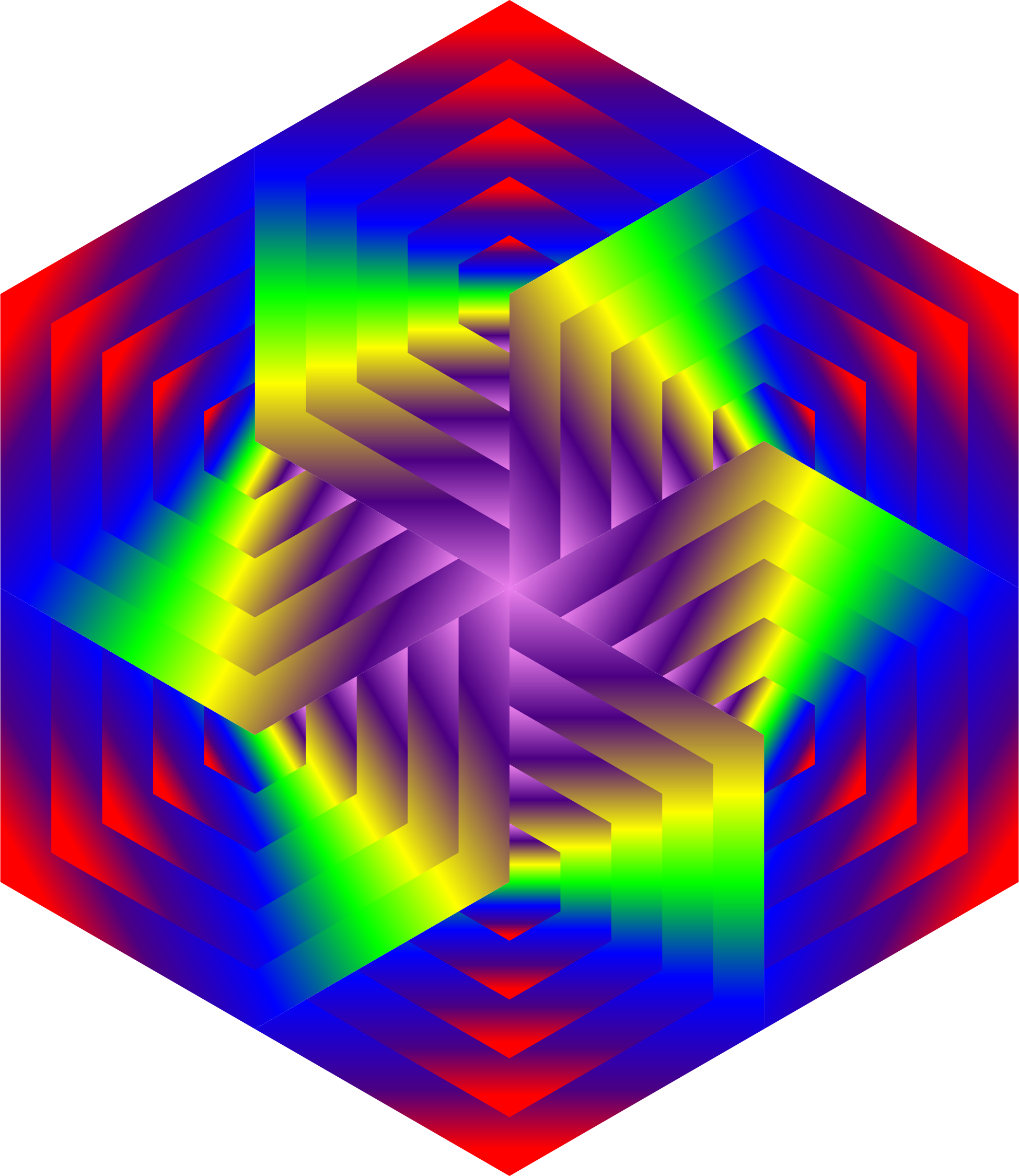 Masked hexagons big image. Hexagon clipart purple