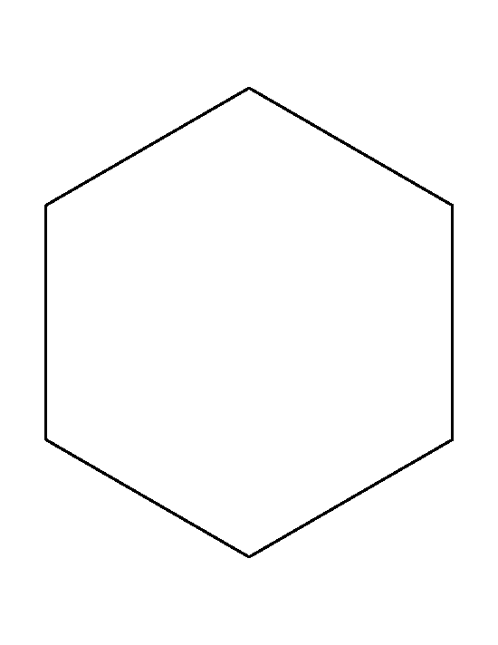 hexagon clipart shape outline
