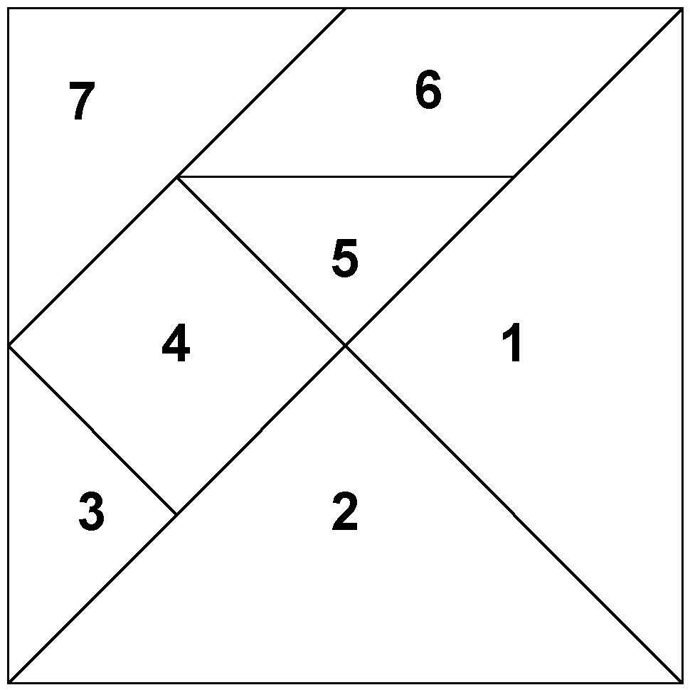 hexagon clipart tangram