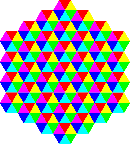 hexagon clipart tangram