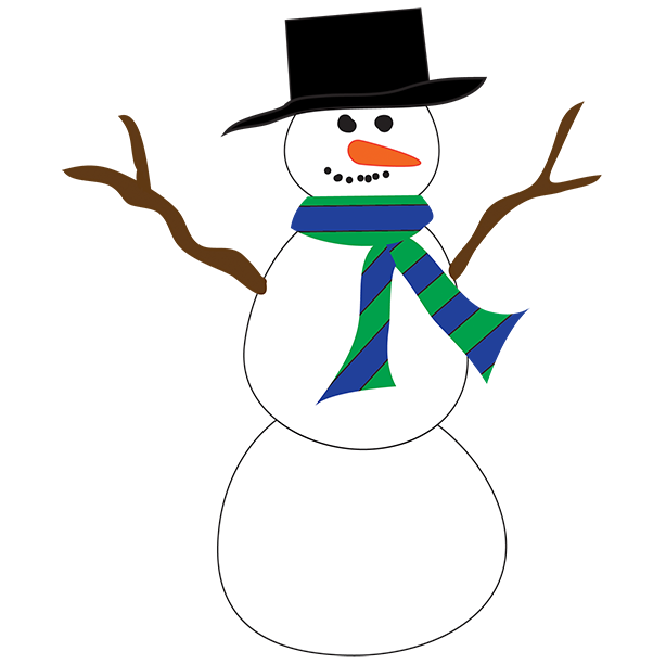 thanks clipart snowman