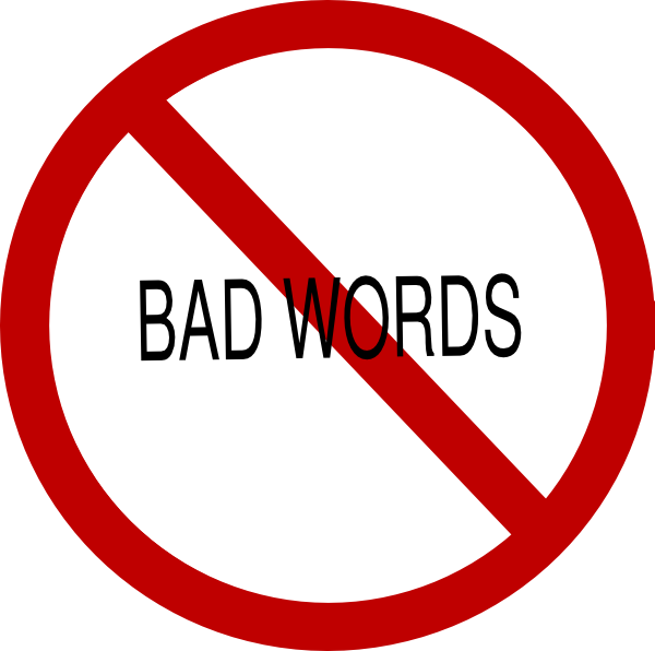 No clipart word. Bad words clip art