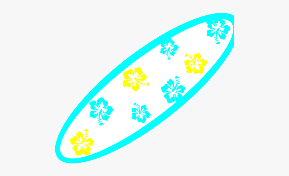hibiscus clipart surfboard