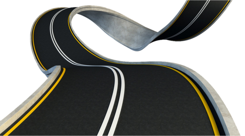 highway clipart curve road