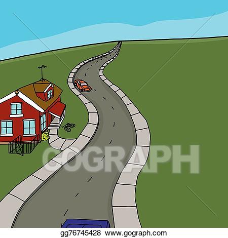 highway clipart house road
