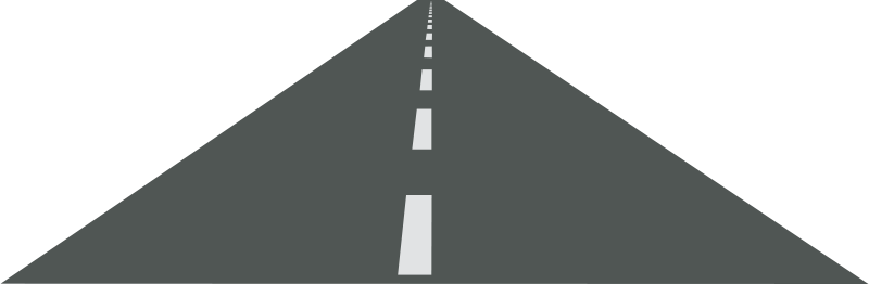 Highway clipart straight road. Free black and white