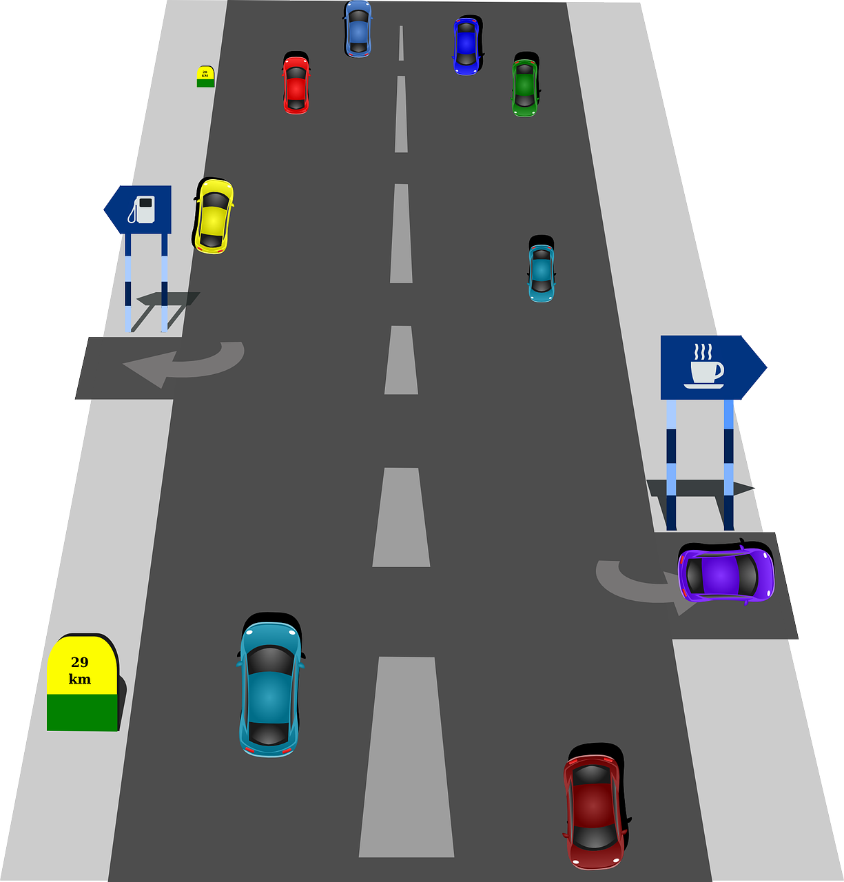 Highway clipart traffic. Road driving cars png