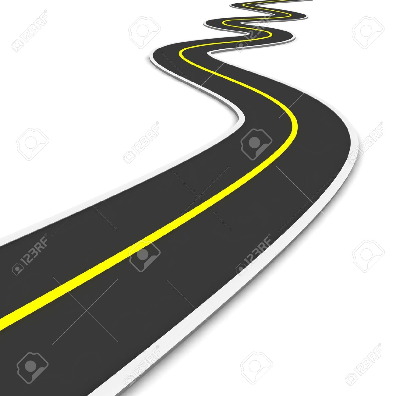 highway clipart zigzag road