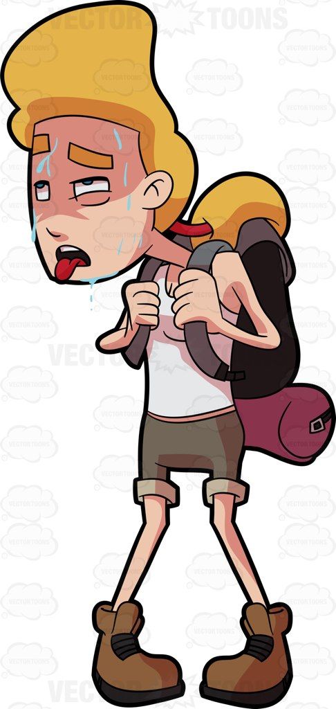 Hike clipart animated. A woman looking so