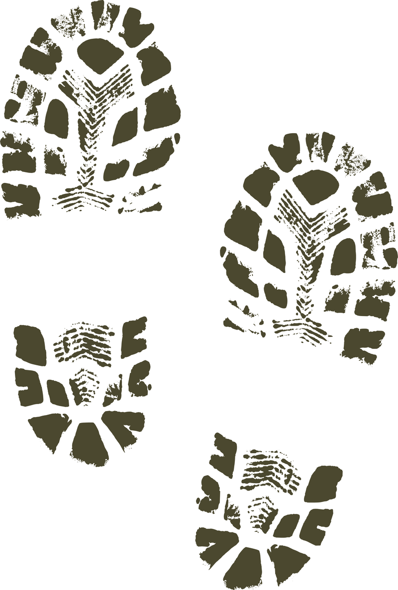 hiking clipart boot print