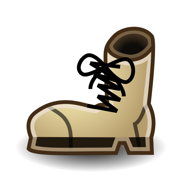 hike clipart brown boot