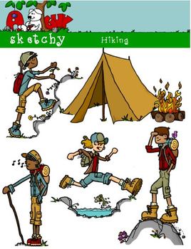 Hike clipart camping. Hiking 