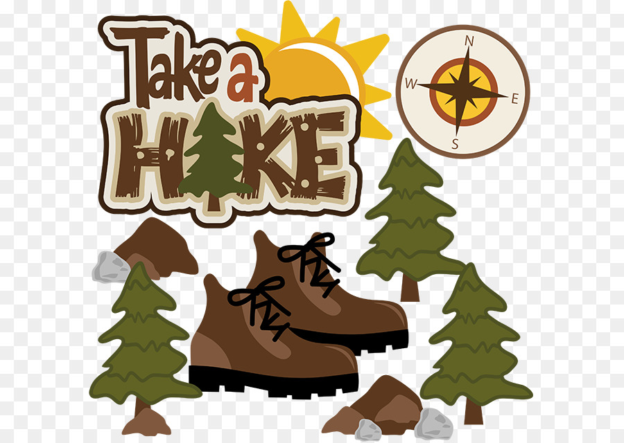 Christmas background hiking camping. Hiker clipart tree