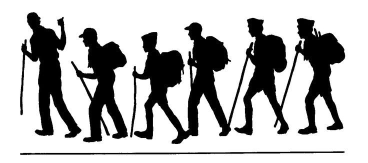Free camping and hiking. Hiker clipart scout leader