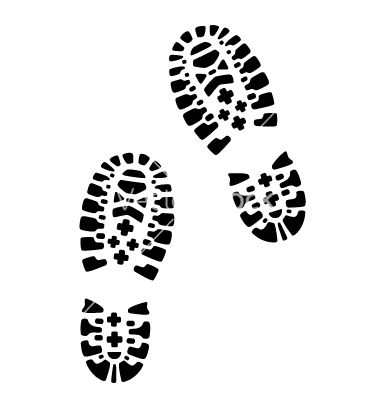 hike clipart footprint