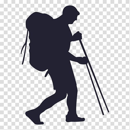 hike clipart hiker silhouette