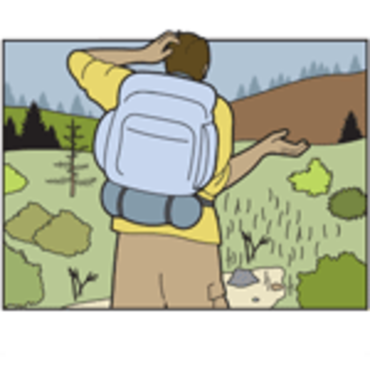 hike clipart lost hiker