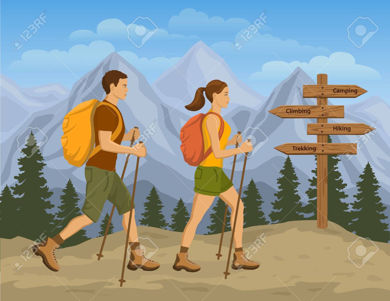 Free hiking download clip. Hike clipart montagne