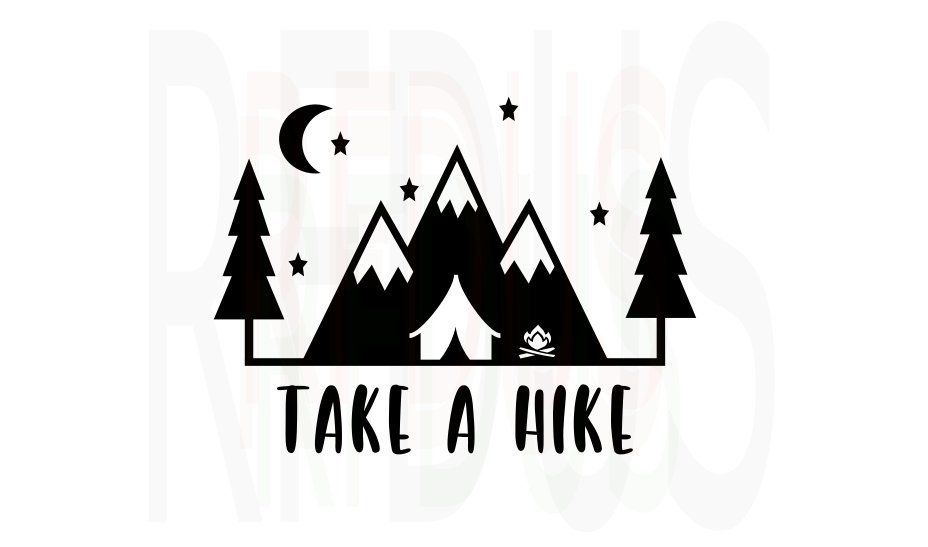 hiking clipart svg