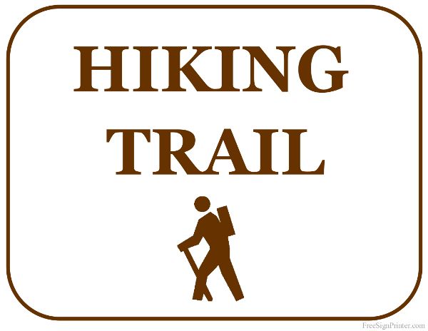 Hiking clipart trail sign. Printable camping outdoors 