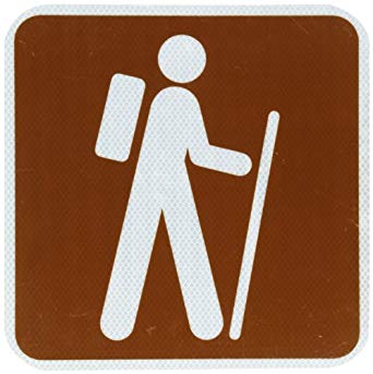 hike clipart trail sign
