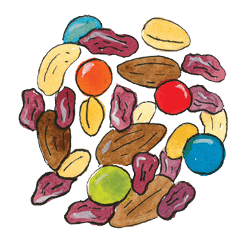  healthy combinations. Hiking clipart trail mix