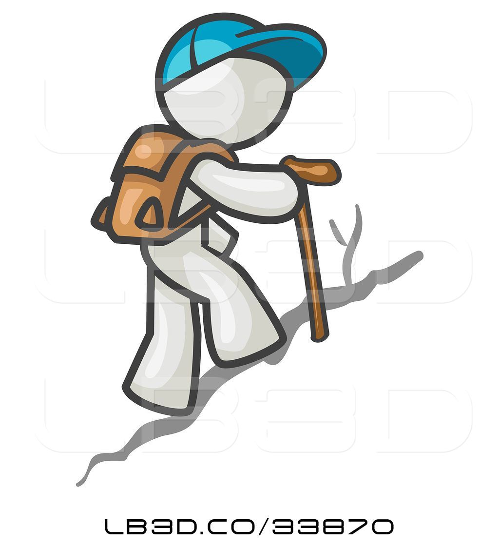 hike clipart uphill