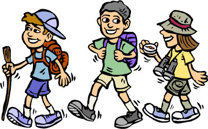 hiking clipart walking group