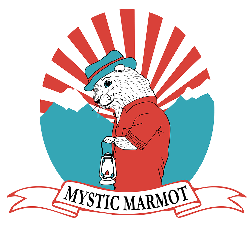 Mystic marmot an off. Hiking clipart adventure theme