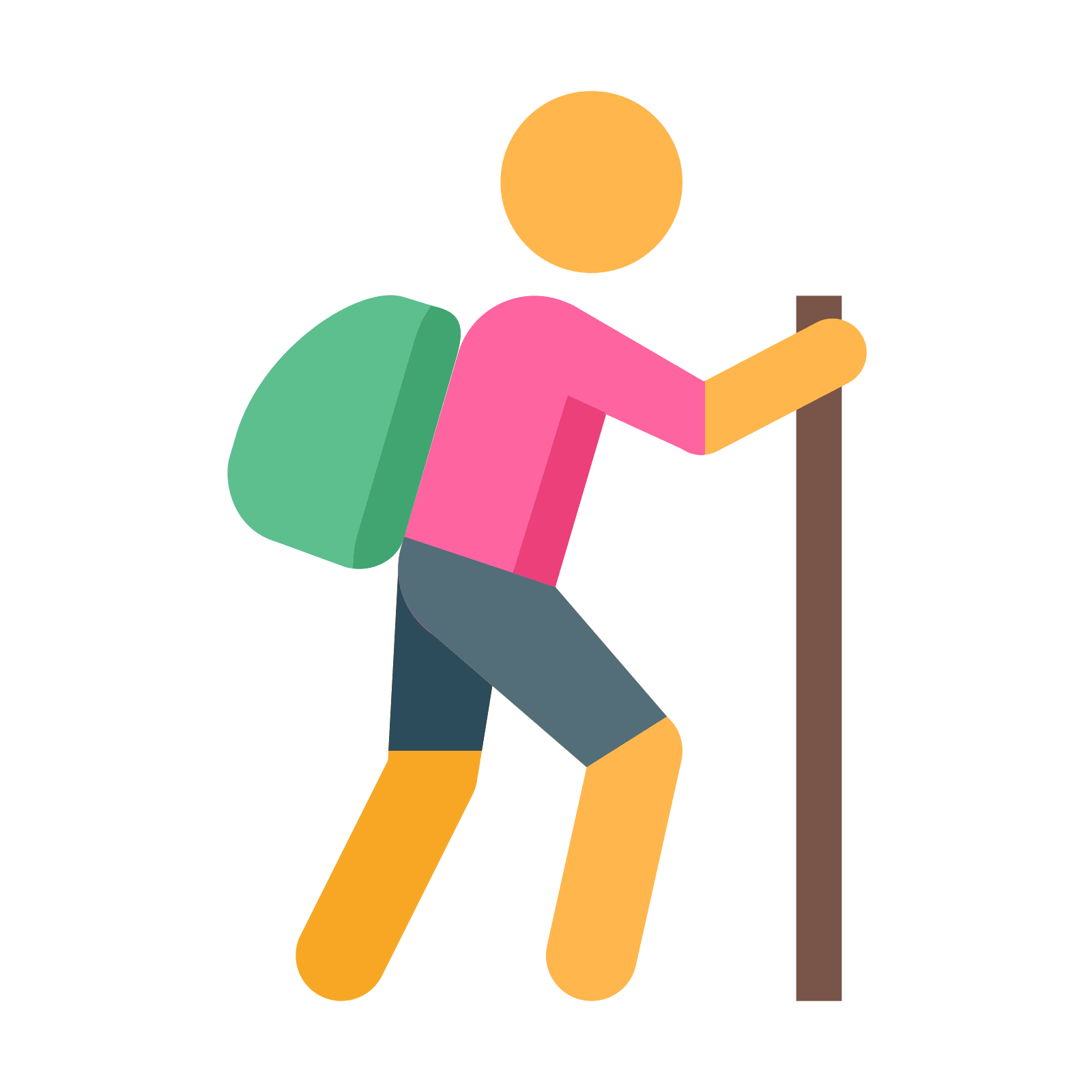Computer icons backpacking hiking. Hiker clipart backpacker