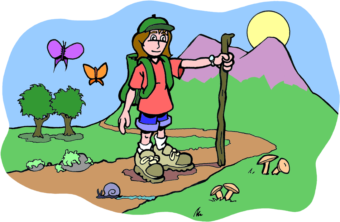 hiker clipart bushwalk