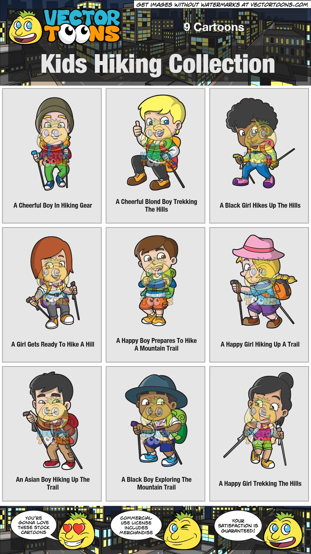 hiker clipart kid