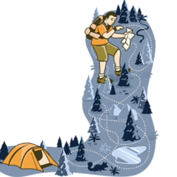 hiker clipart lost direction