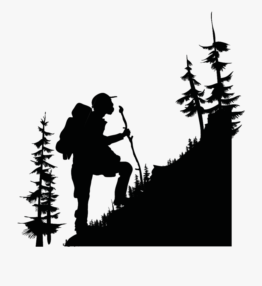 hiking clipart mountians