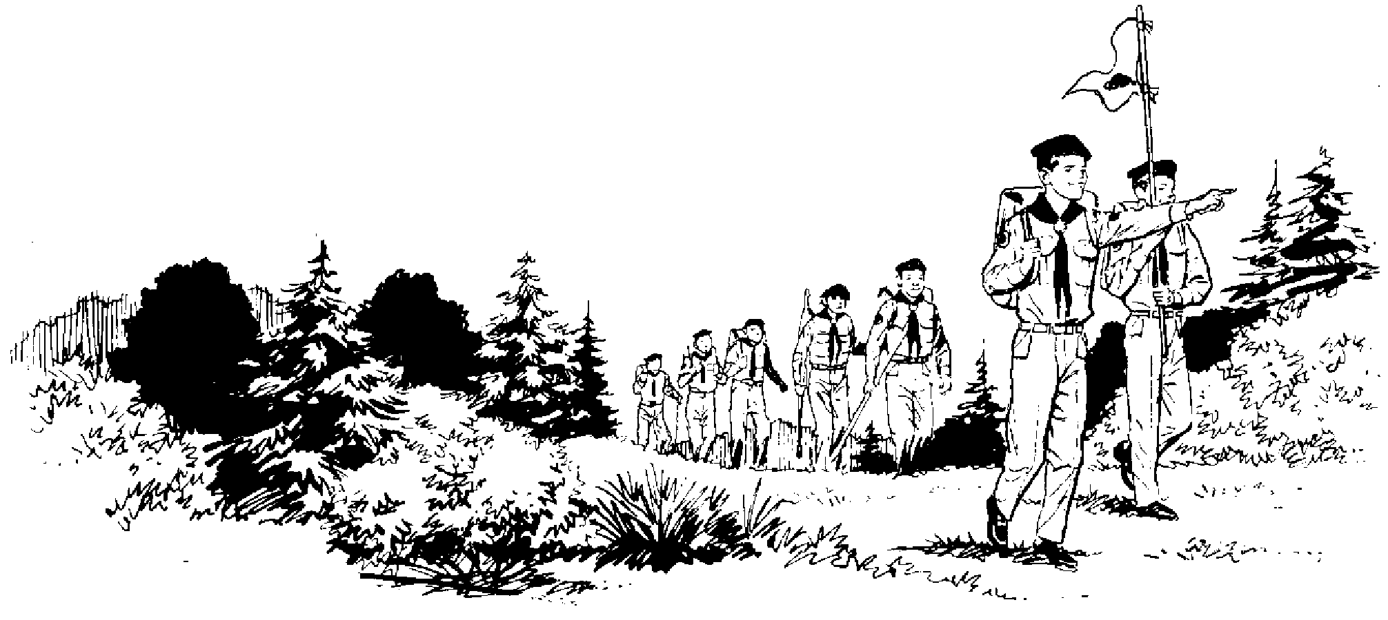 hiker clipart scouting