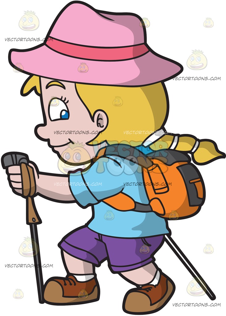 hiker clipart tired