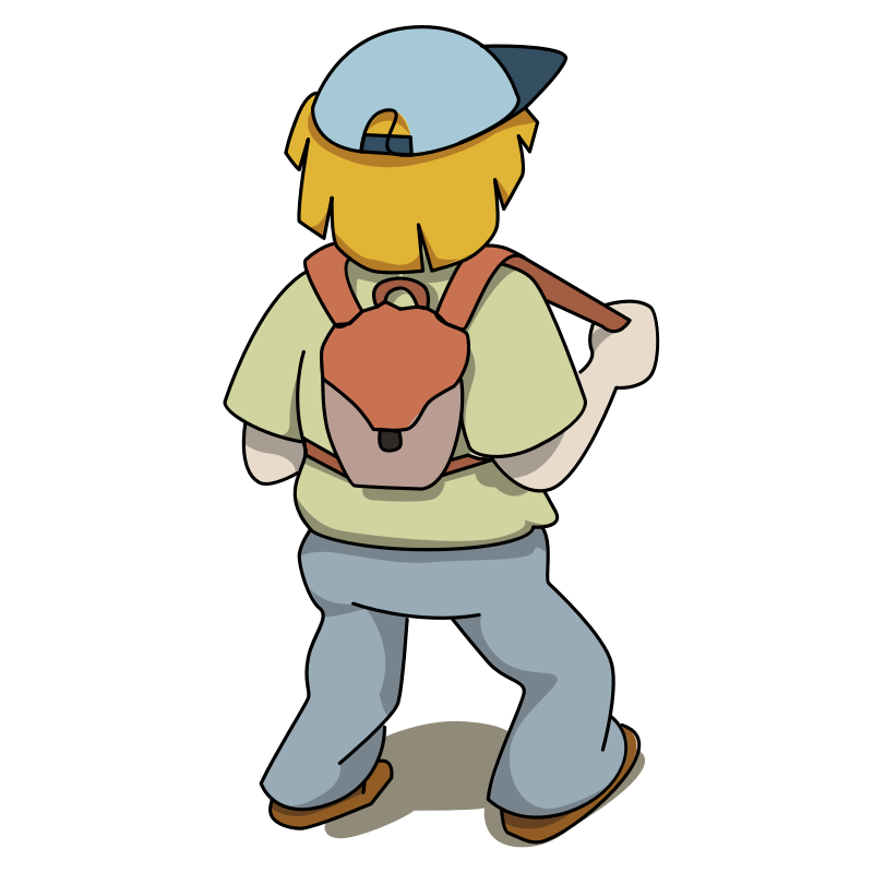 hiker clipart trekker