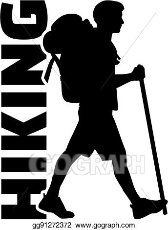 hiker clipart vector