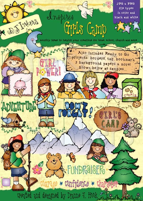 Get inspired to create. Hiking clipart adventurous girl
